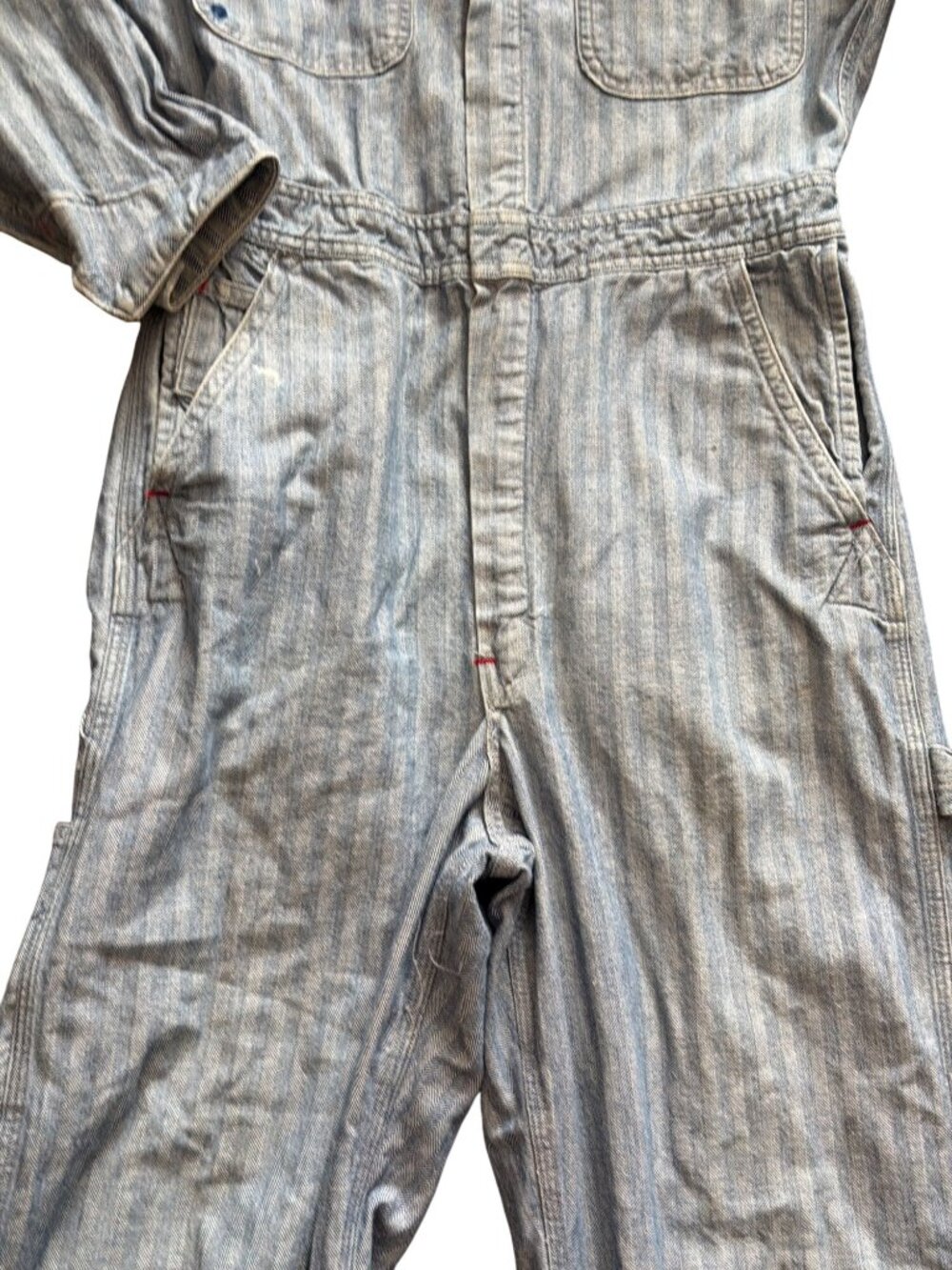 VTG Big Mac Penneys HBT Work Coveralls Herringbone Twill Scovill Zip Sanforized - Picture 6 of 13